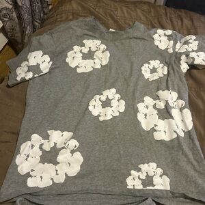 Gray Floral Men's Shirt